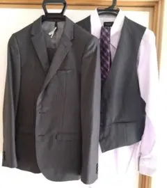 TAKAQ タカキュー ストライプスーツ ネクタイ 成人式　入学式 卒業式 Y5