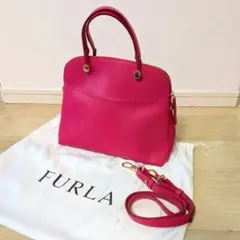 【美品】FURLA フルラ　パイパー　M 　ハンドバッグ 　2way 　ピンクのサムネイル