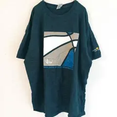 ギルダン 半ソデTシャツ クルーネック プリント XL 黒 綿 カジュアル