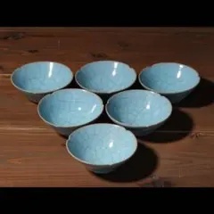 江戸時代 古伊万里 青磁 鎬 楕円 小皿 5客 豆皿 手塩皿 珍味皿 - メルカリ