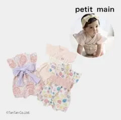 ♡petit main♡プティマイン♡ 花火 浴衣 ロンパース 70cm ベビー