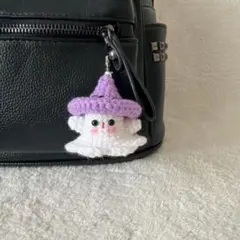 ハロウィン おばけ 帽子 編み物 チャーム ストラップ