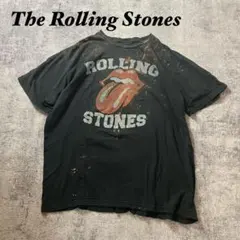TheRollingStonesローリングストーンズTシャツブリーチバンドT黒