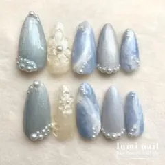 No.341 ネイルチップ ニュアンス うるうる ちゅるん 秋 淡色 キラキラ