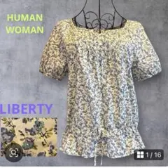 【HUMAN WOMAN 】 LIBERTY Moon moth柄　ブラウスのサムネイル