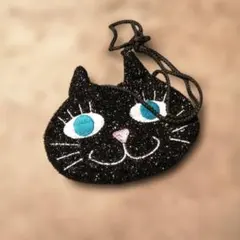黒猫デザインポシェット