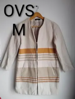 OVS ストライプロングコート Mサイズ