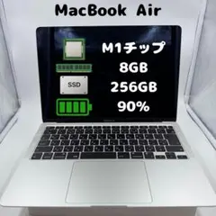 MacBook Air M1チップ 8GB 256GB バッテリー90%のサムネイル