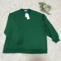 THE SHOP TK 深緑色スウェット Lサイズ オーバーサイズ ゆったり