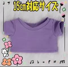 ぬい服 Tシャツ 韓国 中国 タイ 海外 15cm 無属性 紫 パープル