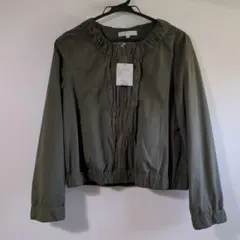 grove フリル ジャケット L オリーブ