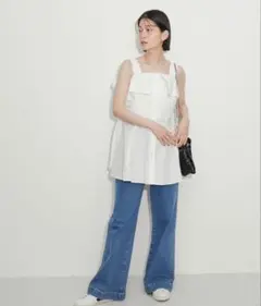アダムエロペ オフショルシャツチュニックのサムネイル