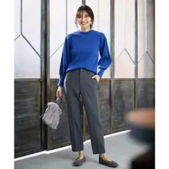 anyfam レディース テーパードパンツ チェック柄 グレー Mサイズ