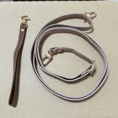 未使用スマホストラップ　ピンクベージュとブラウンの二つセット