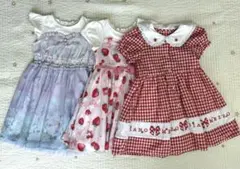メゾピアノ　半袖ワンピース3着セット 100cm