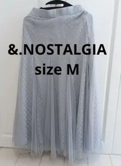 &.NOSTALGIA　ドットチュールスカート　グレーのサムネイル