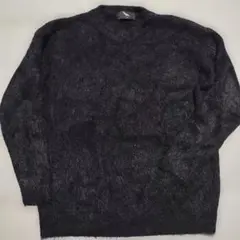 FVLMEN shaggy crew knit pullover ブラック M