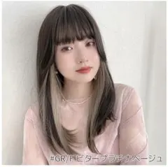ブライトララ 前髪付きトップヘアピース　ビタープラチナベージュのサムネイル