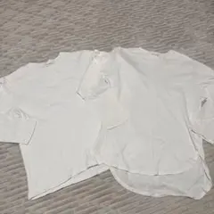 GU ロングスリーブT& ソフトコットンクルーネックT(長袖)２枚まとめ売り