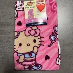 しまむら　サンリオ　ハローキティ　ギャルキティ　日焼けキティ　フェイスタオル⑤のサムネイル