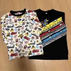 トミカ&新幹線　長袖カットソー2枚セット　120センチ