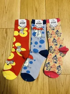 【新品】ムーミン 靴下 3足セット 23-25cm (S-M)のサムネイル