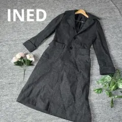 イネド ロングコート ウール チャコールグレー M 日本製 美品 綺麗め 冬服のサムネイル