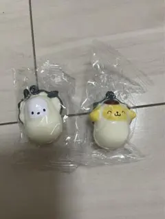 サンリオ ふにゅふにゅマスコット なりきりオイスター ポチャッコ　ポムポムプリン