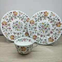 MINTON ハドンホール 花柄 プレート2枚 カップ2客 ミントン - メルカリ