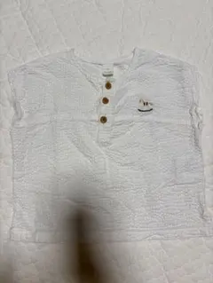 Cottoli ベビー トップス ホワイト 木馬刺繍