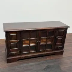 北海道民芸 サイドボード ブラウン アンティーク調 W1465 リビング家具 中古品 2022-hm135k-main.jpg