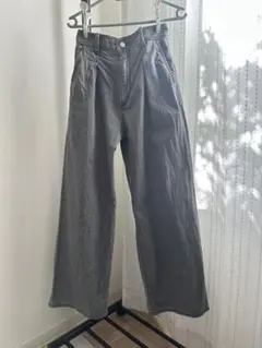 GU サマーデニム ワイドパンツ グレー