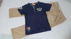☆Gotcha上下130サイズ２着セット☆刺繍Tシャツ＋刺繍ストレートパンツのサムネイル
