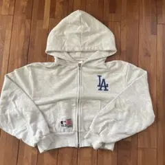 MLB LAロゴ グレー パーカー