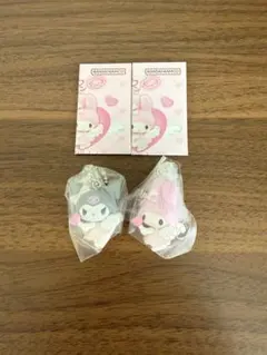 ガチャ　サンリオ　夢みるエンジェルスイング　キーホルダー　マイメロ クロミ