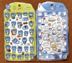 Nekoni 3Dステッカー　シール　定番　【新】くま・あざらし