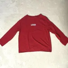 and quarter長袖Tシャツ 赤