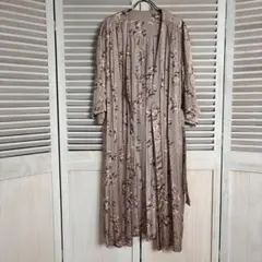 【新品タグ付】LEPSIM 花柄ガウン ロングカーディガン 羽織り ベージュ