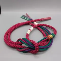 109 赤・緑・紫の帯締め