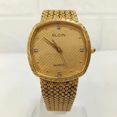 ELGIN ゴールド クォーツ腕時計　上６