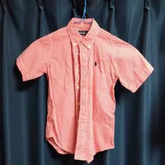 Ralph Lauren 半袖シャツ 赤と白のチェック 120