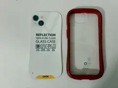 中古　Reflection iPhone 14 ガラスケース クリア/レッド