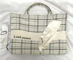 NICE CLAUP LouLoumei キャリーオンツイードトートバッグのサムネイル