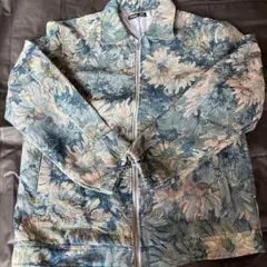 花柄 和風 ジップアップジャケット　XL nubian opium y2k