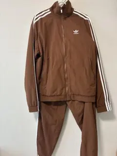 激レアadidas ブラウン ジャージ Mサイズセットアップ - メルカリ
