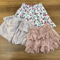 スカートインナーパンツ付　キュロット　フリルパンツ　120 エニィファム