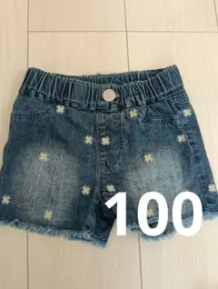 ELFINDOLL CLASSIC デニムショートパンツ 100 女の子 花柄 - メルカリ
