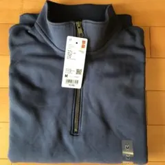 【新品・未使用】UNIQLO スウェット ハーフジップ M Blue
