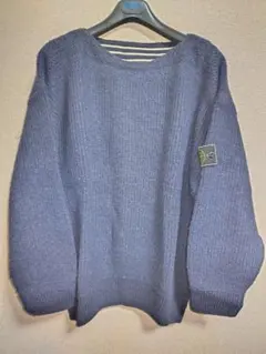 STONE ISLAND 80s パープルネイビー ボートネックニットのサムネイル