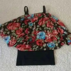 セシルマクビー＊オフショル花柄マキシシフォンワンピ